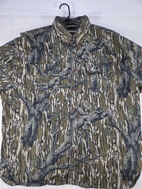 Mossy Oak Treestand Camo Button Up Hunting Shirt XXL